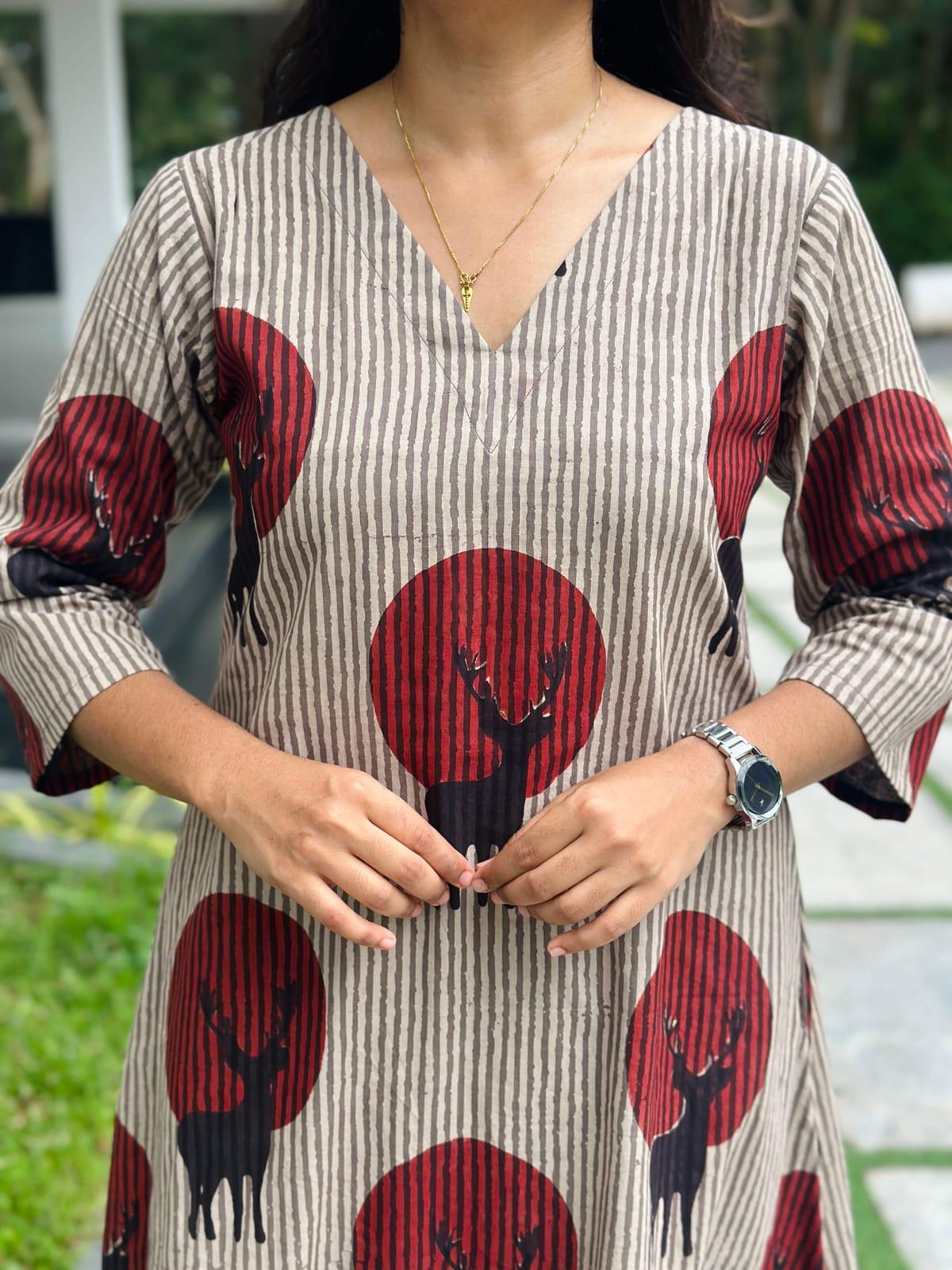 Miyabi Co-ord set - Jahota Hand block 4