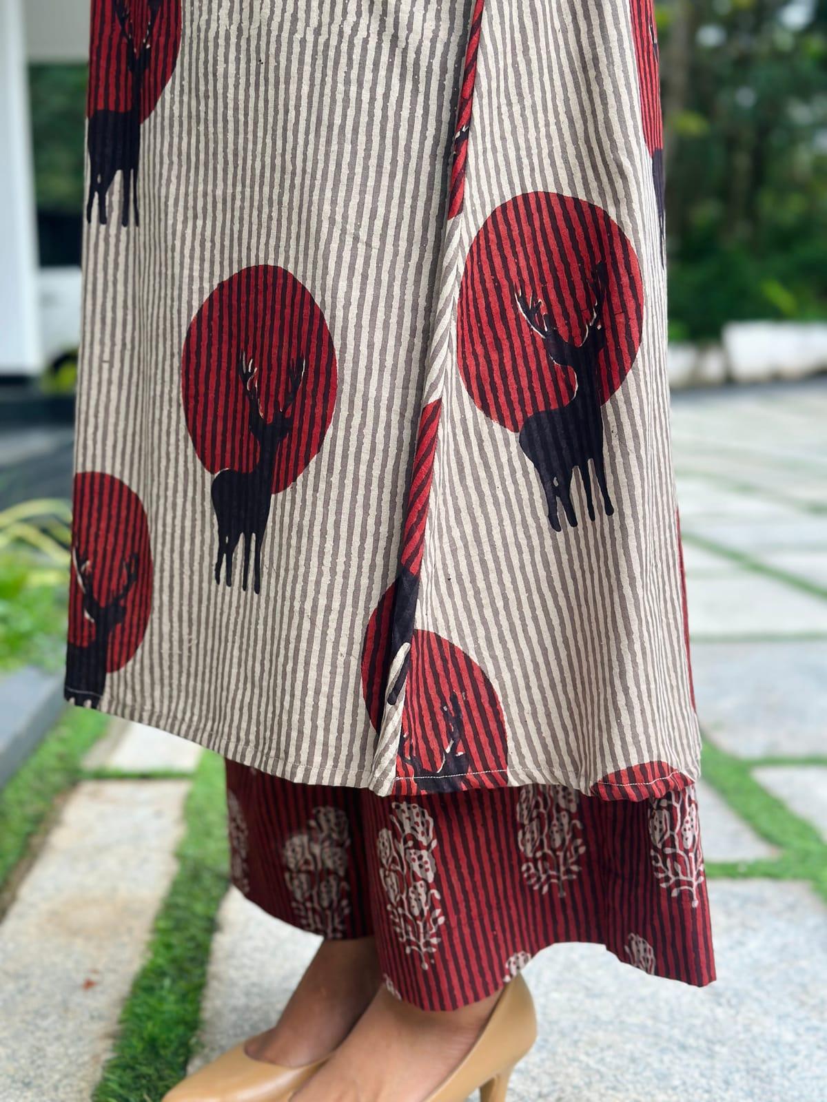 Miyabi Co-ord set - Jahota Hand block 6